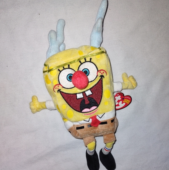Ty UK 40623 – SpongeBob “Stuck On You” Plüschfigur, 21 Cm, Superweich & Kuschelig